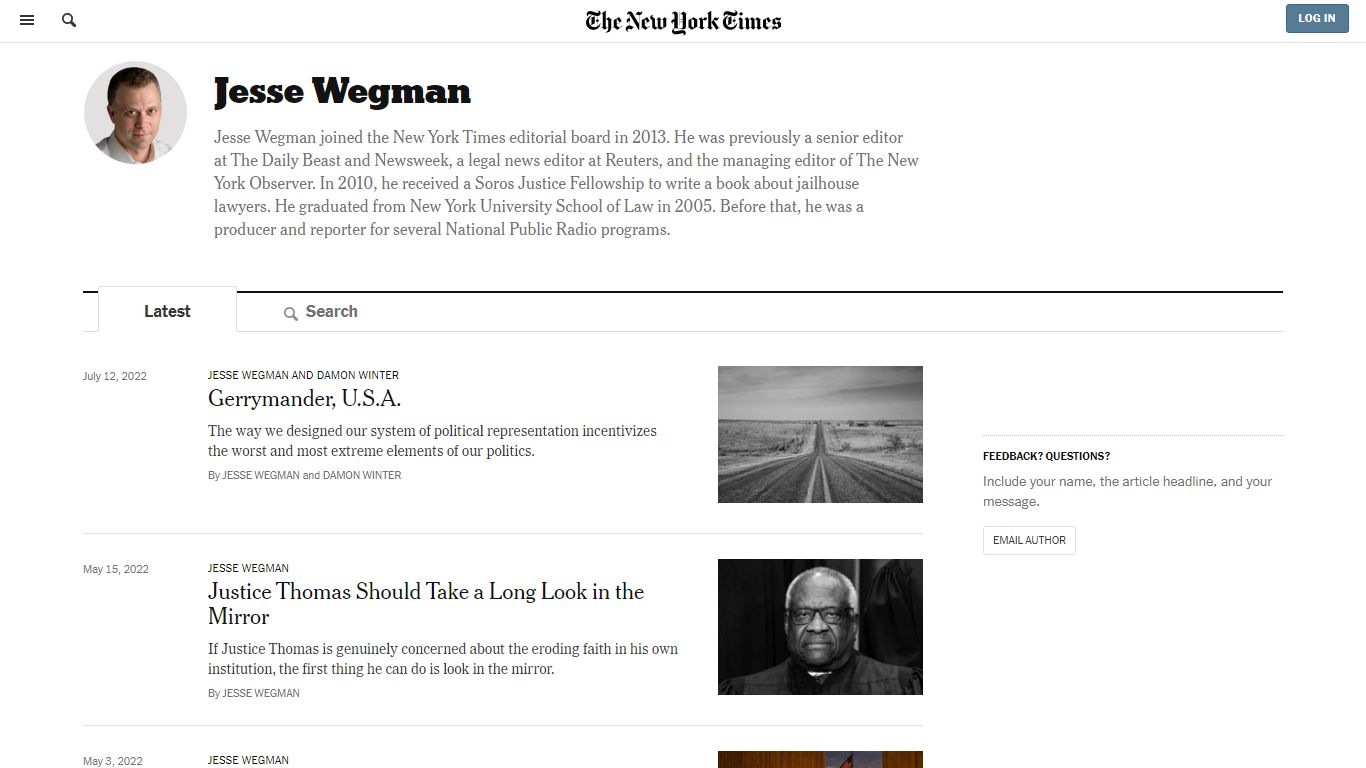 Jesse Wegman - The New York Times